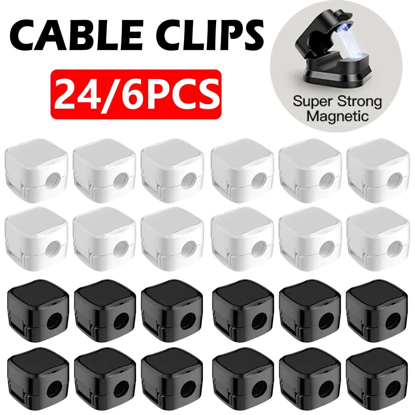 Magnetic Charging Cable - 6/12/24PCS Clip per organizer per cavi