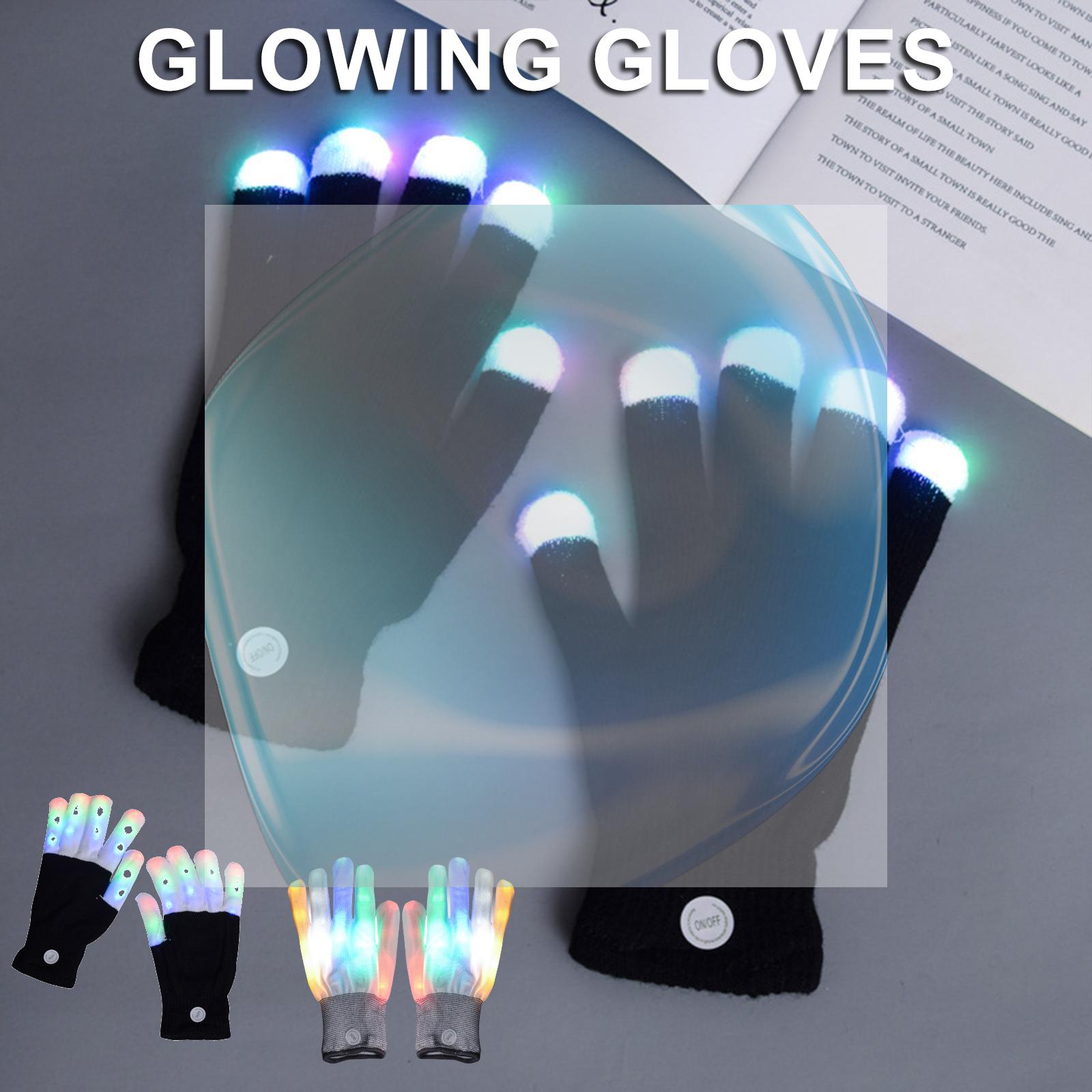 Led Gloves Music - Guanti Luminosi LED Lampeggianti Traspiranti Colorati