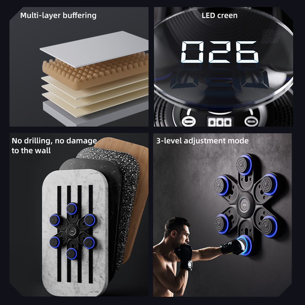 Led Gloves Music - Macchina da Boxe 2026 Nuova Smart