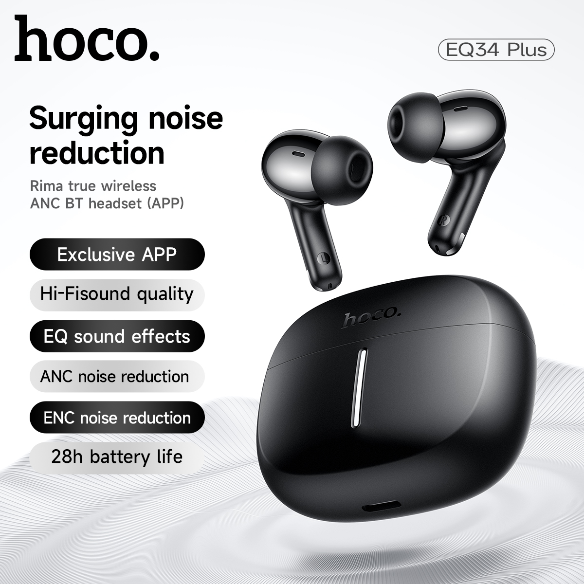 Earbuds Anc Wireless - HOCO ANC Auricolari Bluetooth 5.4 wireless