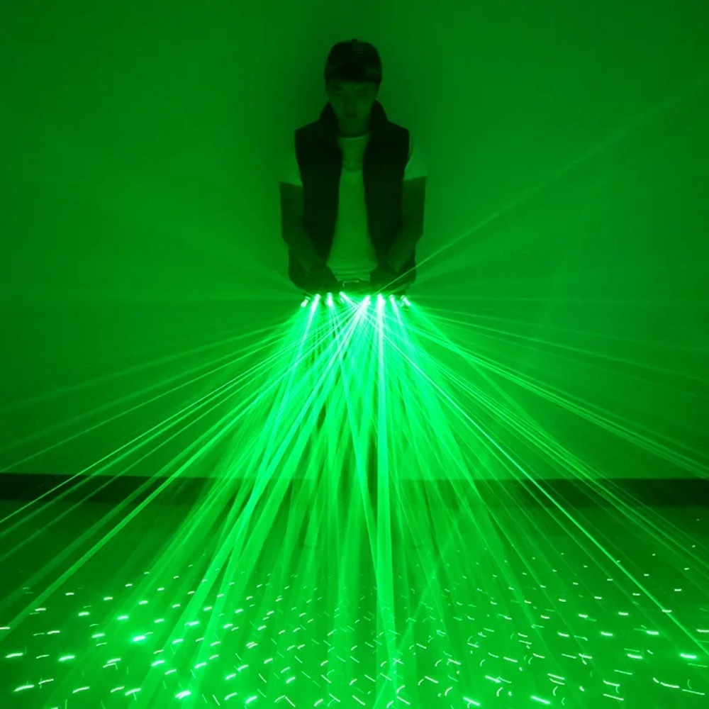 Led Gloves Music - Guanti laser verdi Laser FlashFinger Dress