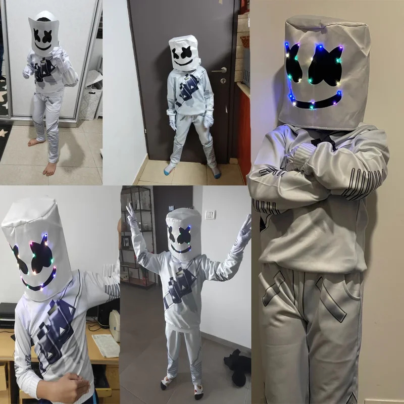 Led Gloves Music - l2025l Nuovo Cosplay Halloween Marshmellow DJ