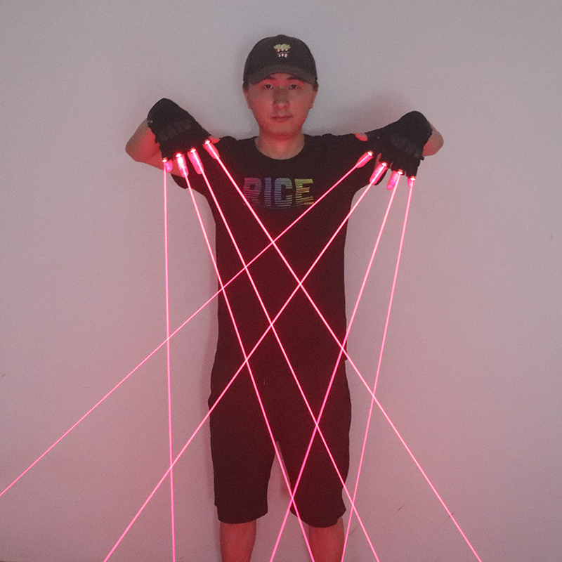 Guanti laser rossi da 650 nm G - Led Gloves Music recensione e prezzo